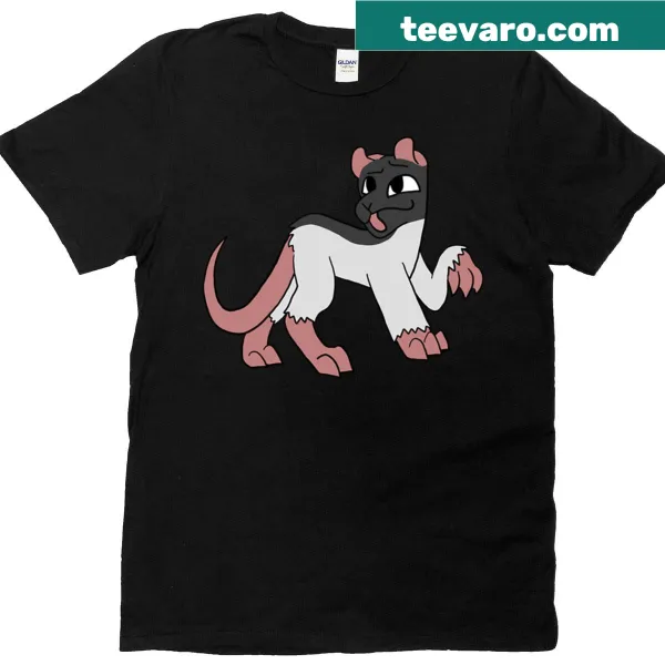 Illustrative Black Hooded Rat T-shirt featuring a cute rat design