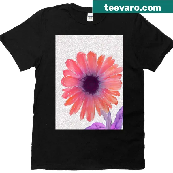 Floral illustration on a charming t-shirt