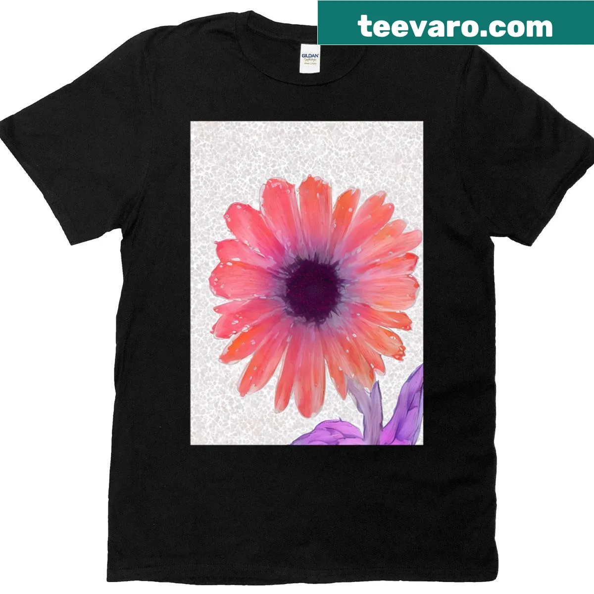 Floral illustration on a charming t-shirt — on a men's t-shirt