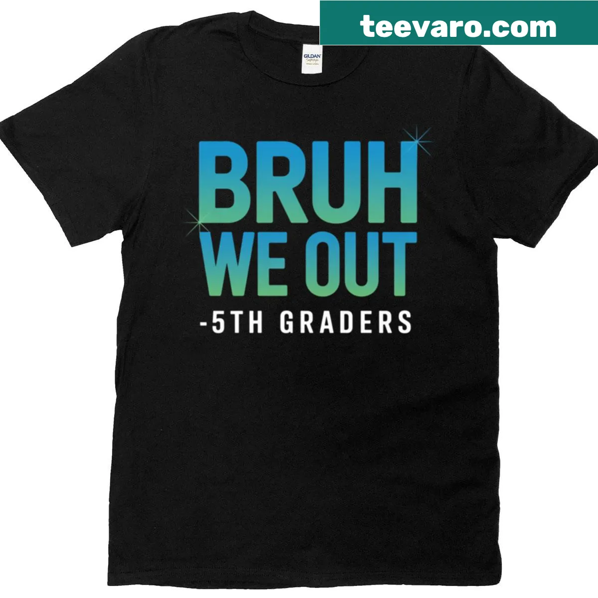 Funny graduation T-shirt for 5th graders with the phrase Bruh We Out. — on a men's t-shirt