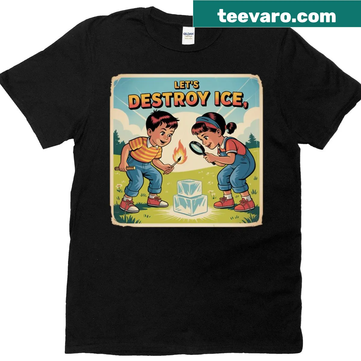 Cheeky graphic t-shirt addressing immigration — on a men's t-shirt