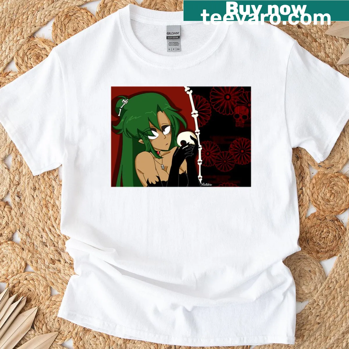 Commander themed T-shirt with a dark and eerie design. — on a men's t-shirt
