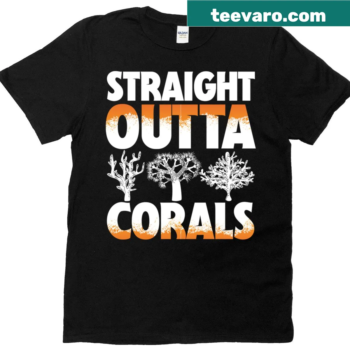 Illustration of coral fragging for aquarium enthusiasts design — on a men's t-shirt