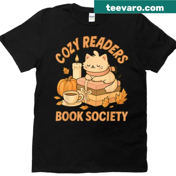 T-shirt with autumn floral pumpkin design for readers