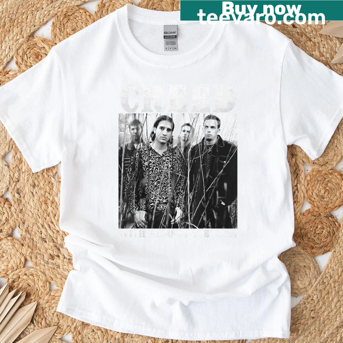 Personalized vintage-style t-shirt featuring the name 'Creed' in a classic font. — on a men's t-shirt