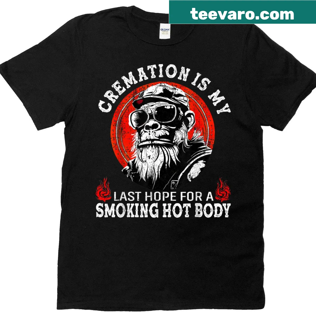 Witty T-shirt with humorous fitness slogan — on a men's t-shirt
