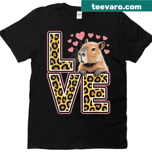 Cute capybara graphic t-shirt for animal lovers