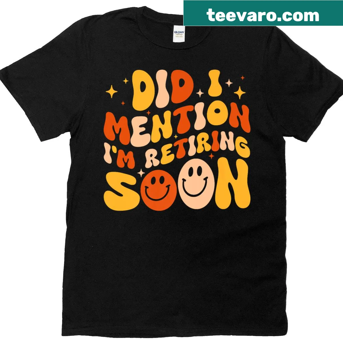 Retro text graphic announcing retirement on T-shirt. — on a men's t-shirt