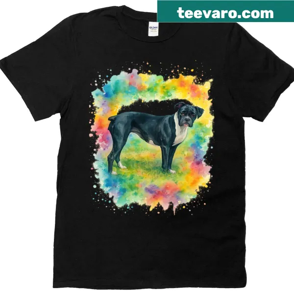Elegant T-shirt featuring a graphic of a beautiful boxer dog