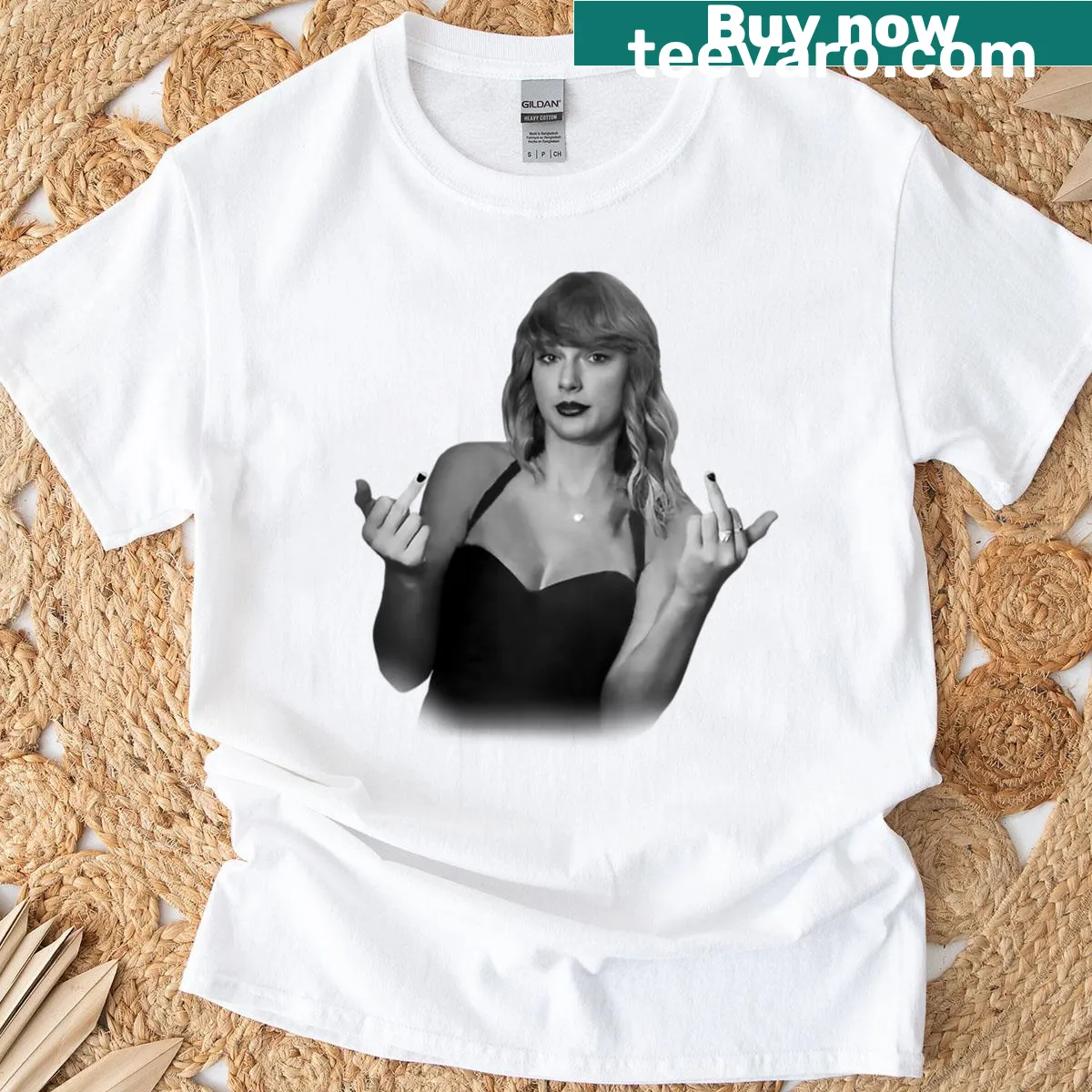 Humorous Flippin The Bird T-shirt with bold text — on a men's t-shirt