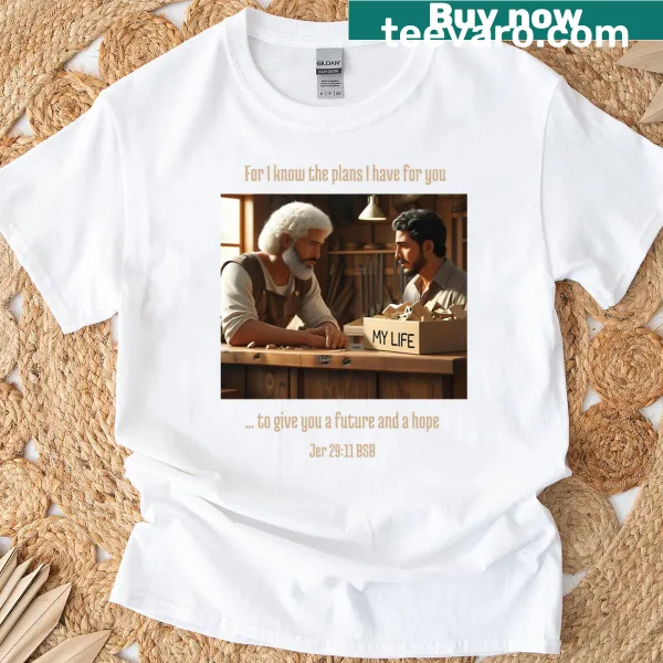 Inspirational t-shirt with the phrase about plans for the future