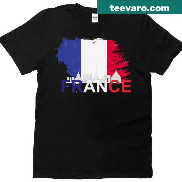 Illustration of France graphic on t-shirt