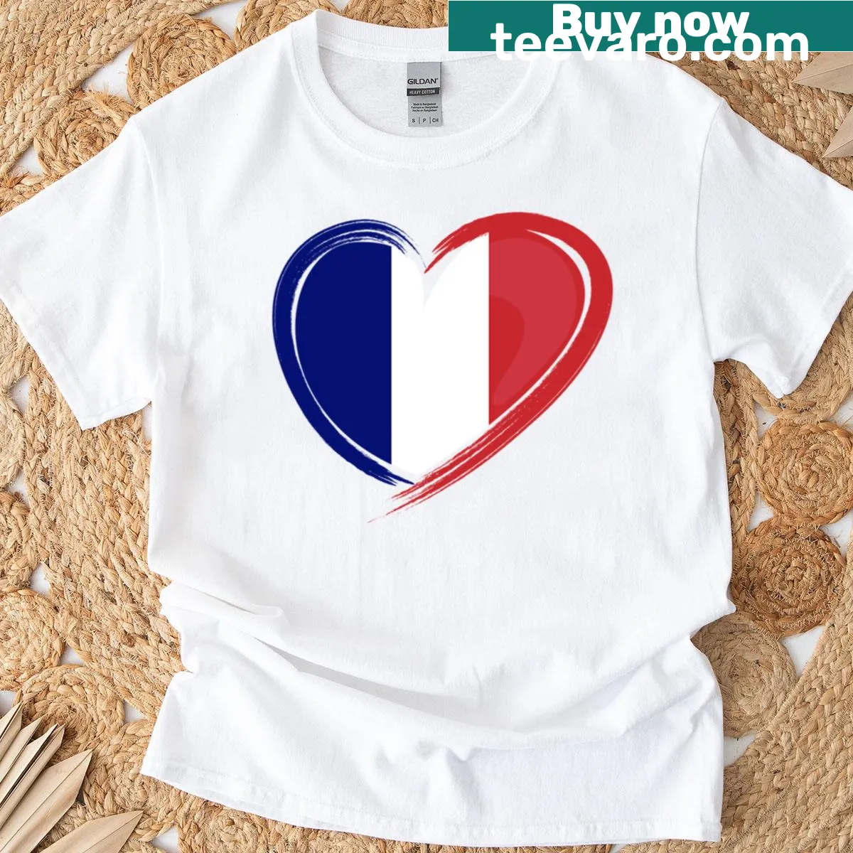 Stylish typography featuring the word 'France' — on a men's t-shirt
