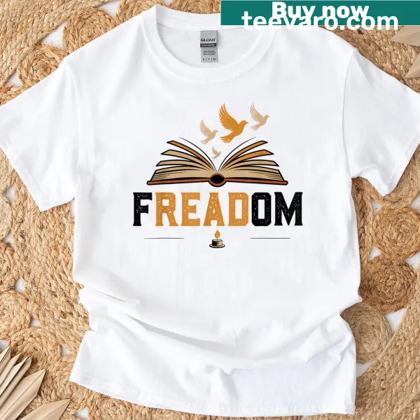 Graphic tee supporting banned books awareness