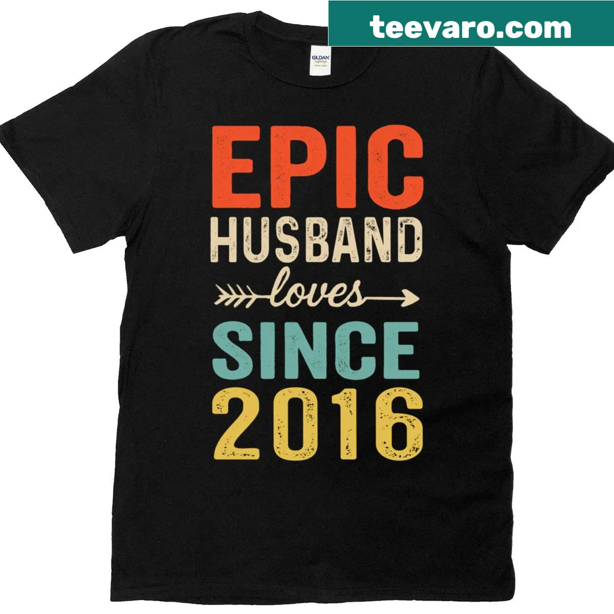 Funny T-shirt celebrating 9th wedding anniversary for husbands — on a men's t-shirt