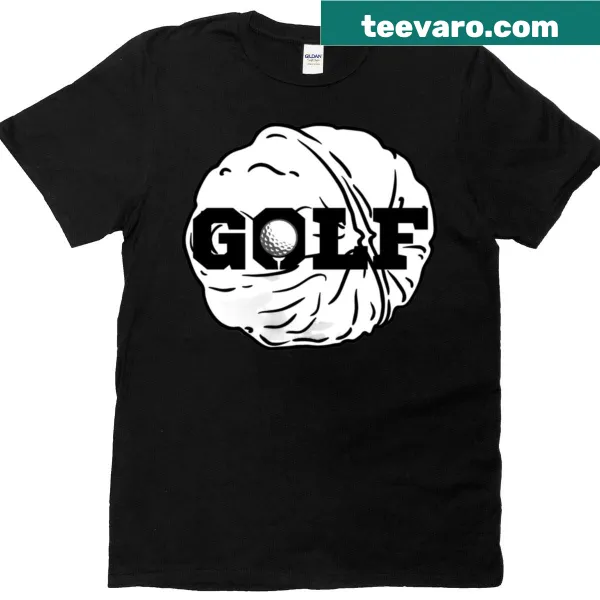 Illustrative T-shirt for golf lovers featuring playful golf-themed graphics