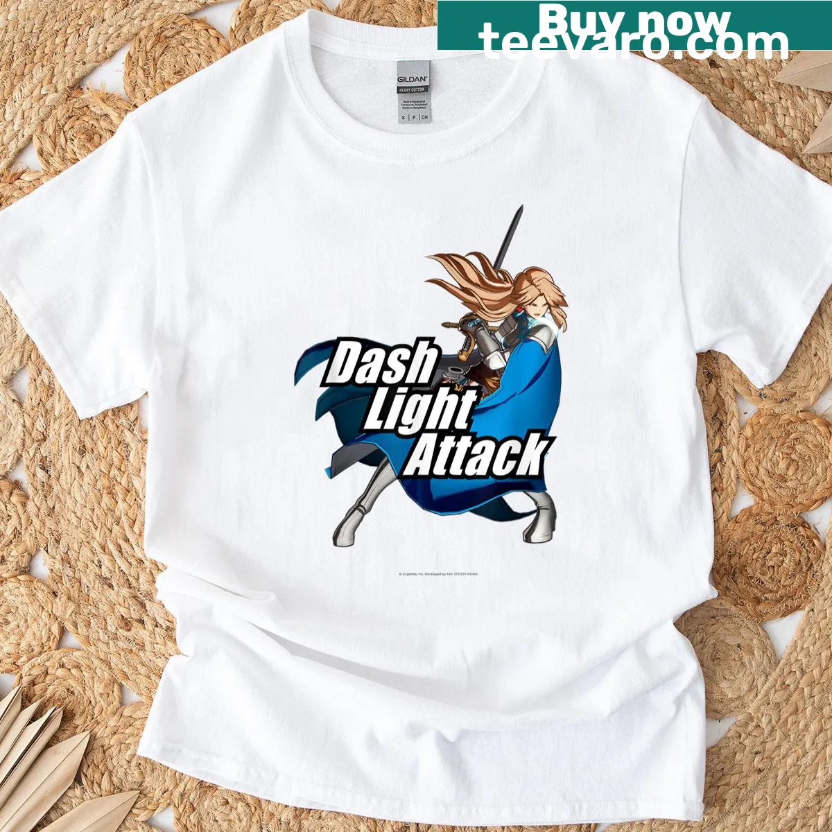 Katalina light attack illustration from Granblue Fantasy on a T-shirt — on a men's t-shirt
