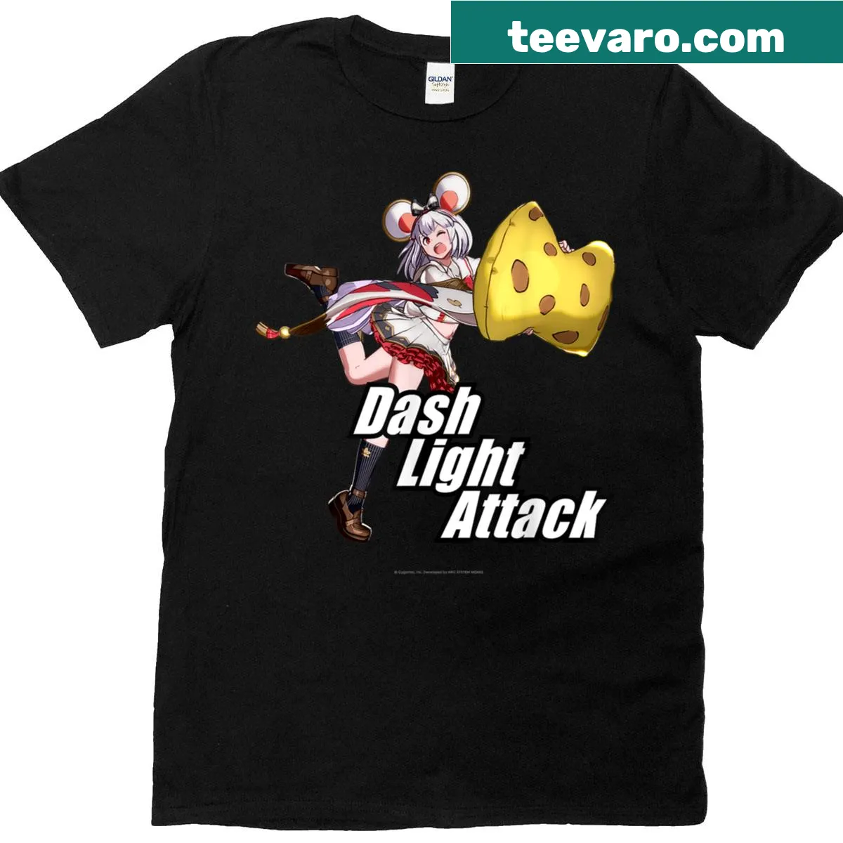 Gaming t-shirt featuring a design inspired by Granblue Fantasy. — on a men's t-shirt