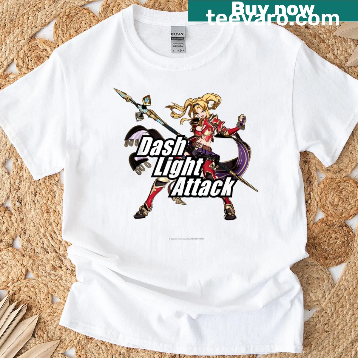 Illustration of Zeta performing a light attack from Granblue Fantasy — on a men's t-shirt