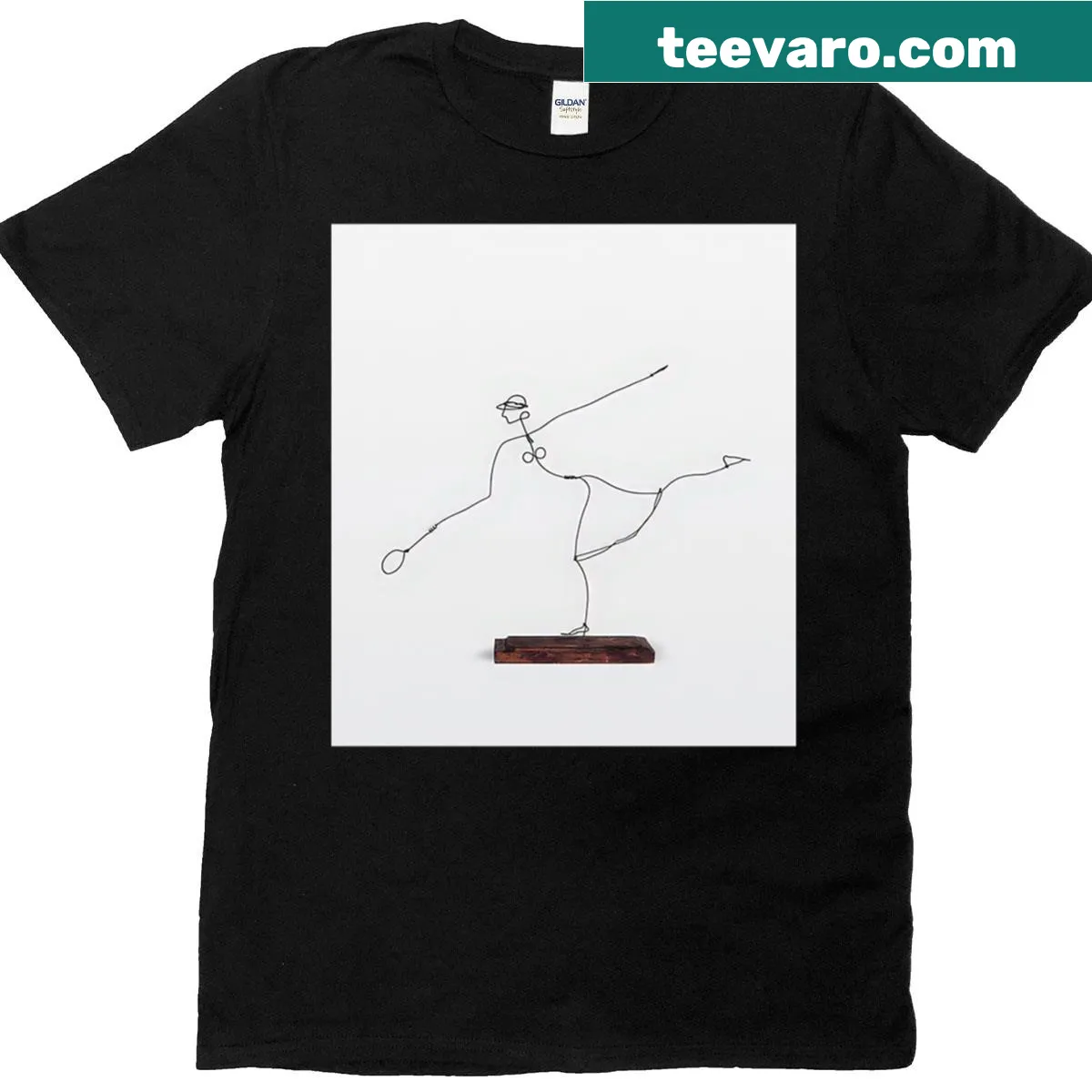 Minimalist T-shirt inspired by Helen Frankenthaler's style — on a men's t-shirt