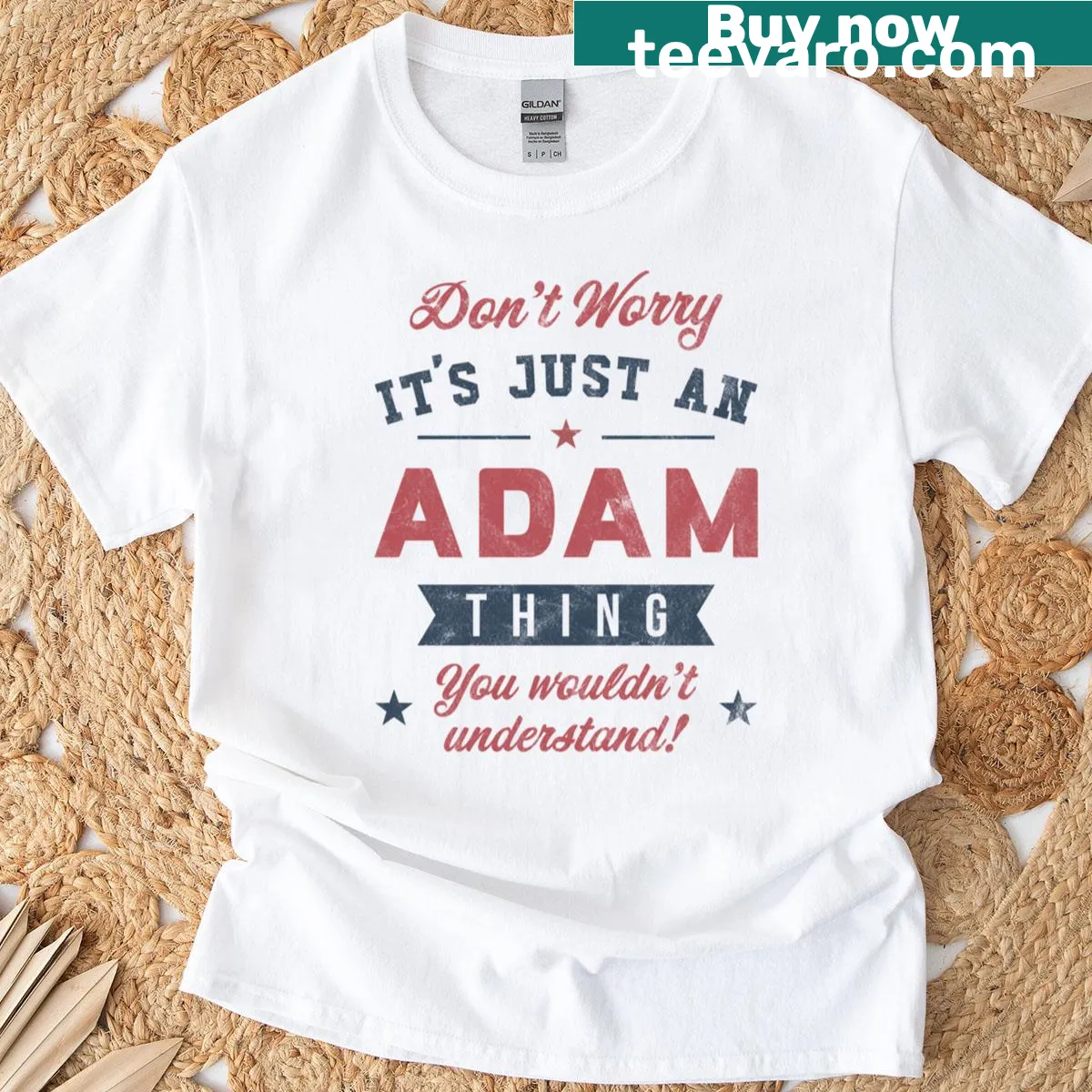 Fun T-shirt with text Its An Adam Thing — on a men's t-shirt