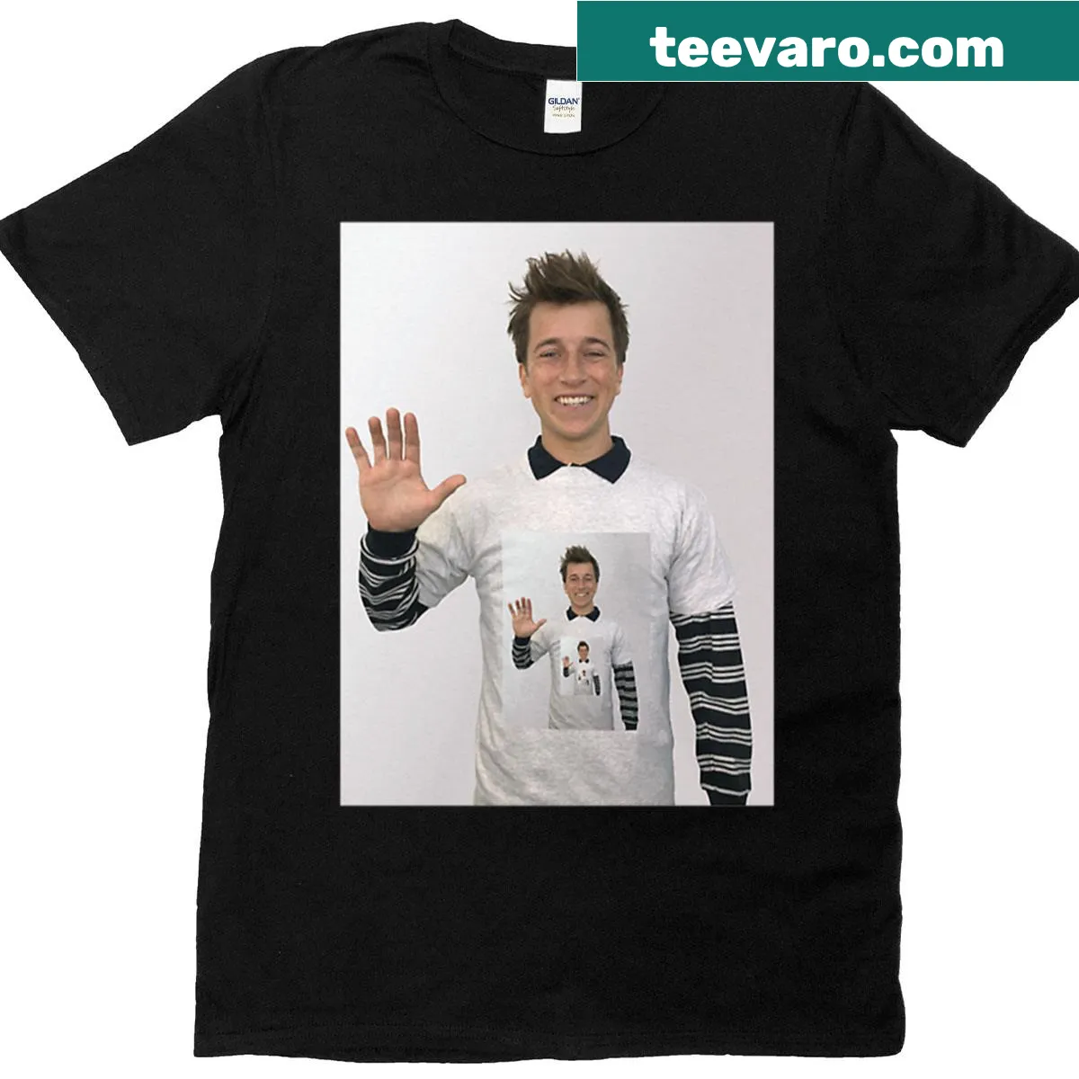T-shirt featuring a thoughtful design celebrating book lovers and knowledge. — on a men's t-shirt