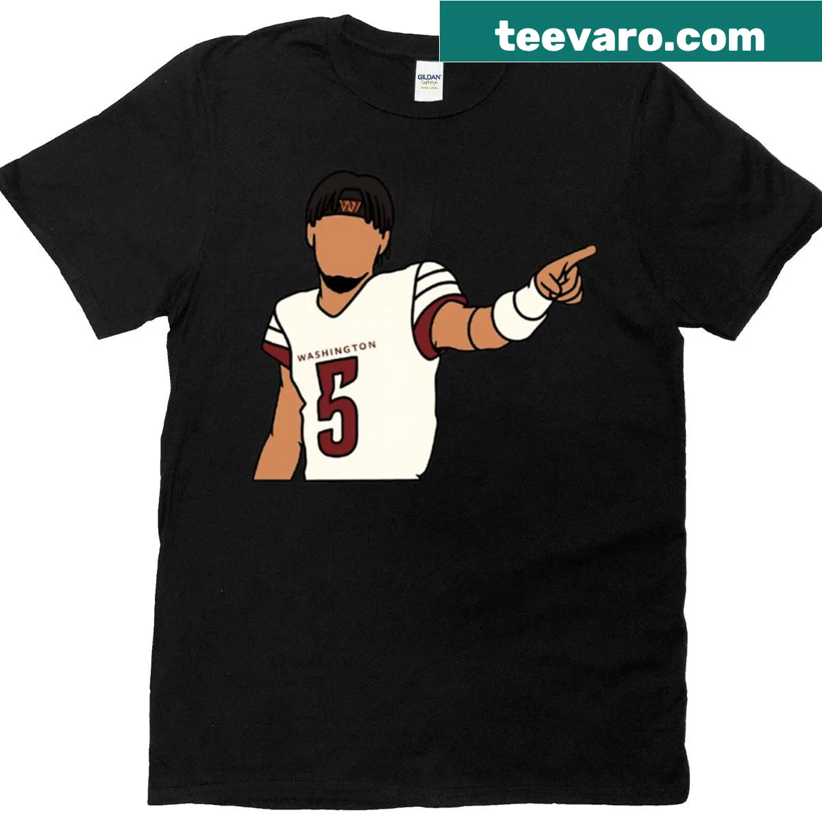 Simple T-shirt with the name Jayden Daniels prominently displayed — on a men's t-shirt
