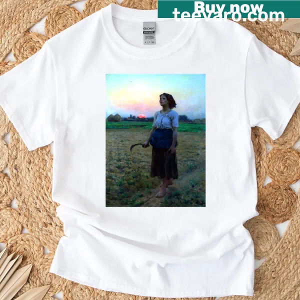 Art-inspired T-shirt featuring abstract design related to Jules Breton.