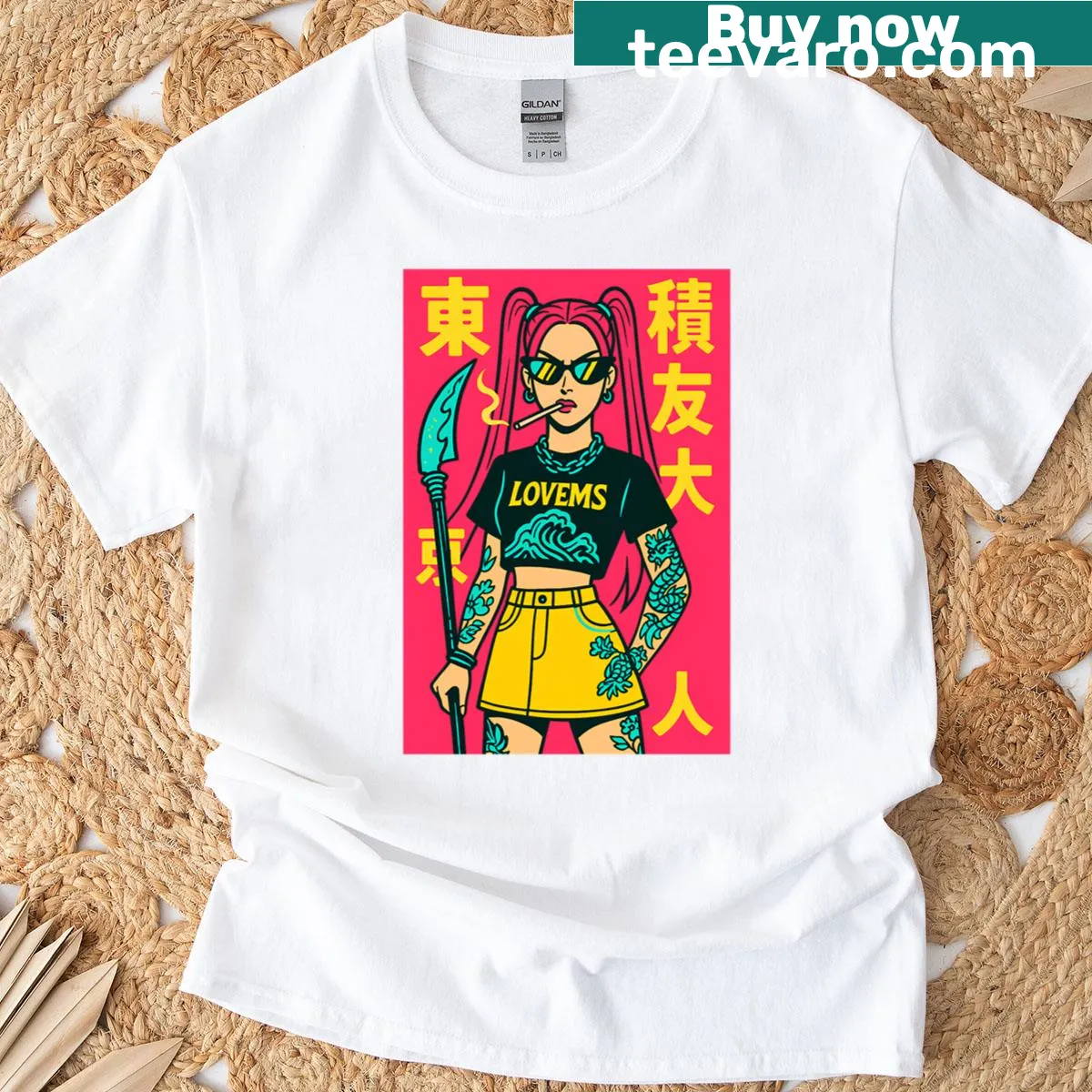 K-pop Demon Hunters T-shirt featuring 'Mira-11' artwork — on a men's t-shirt
