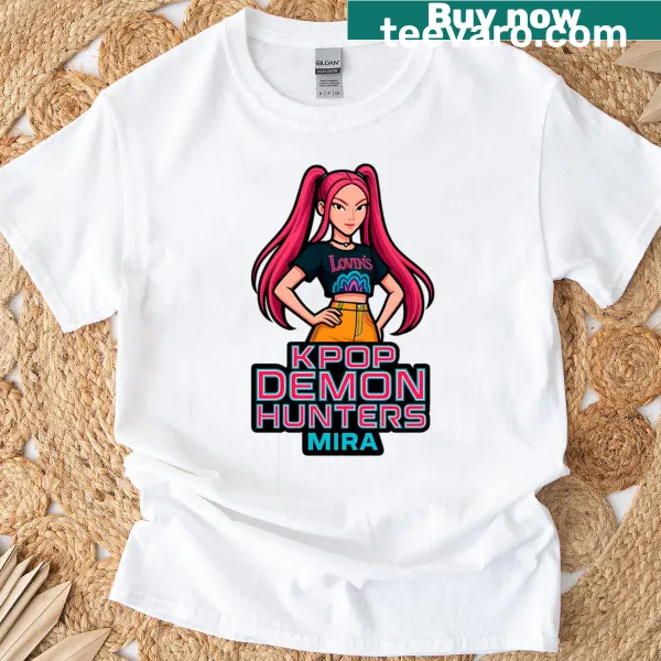K-pop inspired t-shirt with demon hunter artwork