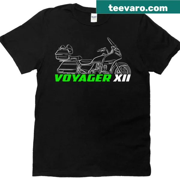 Kawasaki Voyager XII badge style motorcycle T-shirt