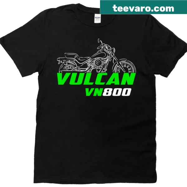 Kawasaki Vulcan 800 t-shirt featuring vintage motorcycle graphic and bold text