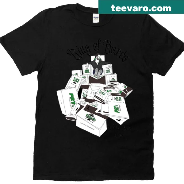 Fun graphic of 'King Of Boxes' on kids T-shirt