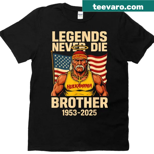 In memory T-shirt honoring a wrestling legend with text and dates