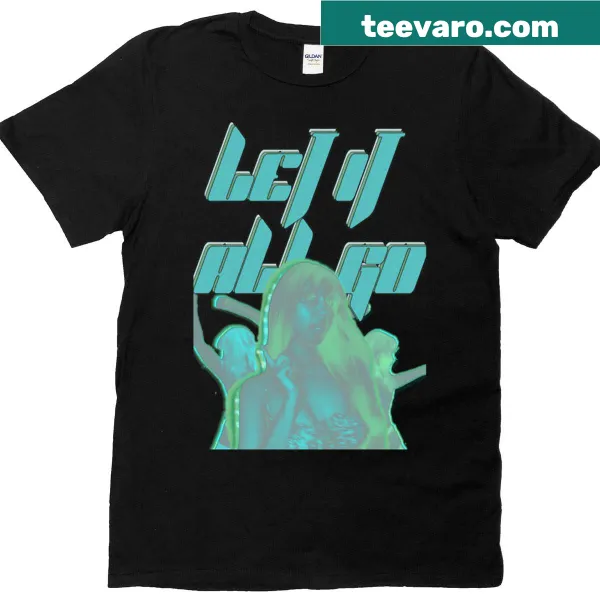 T-shirt with inspirational text 'Let It All Go' design