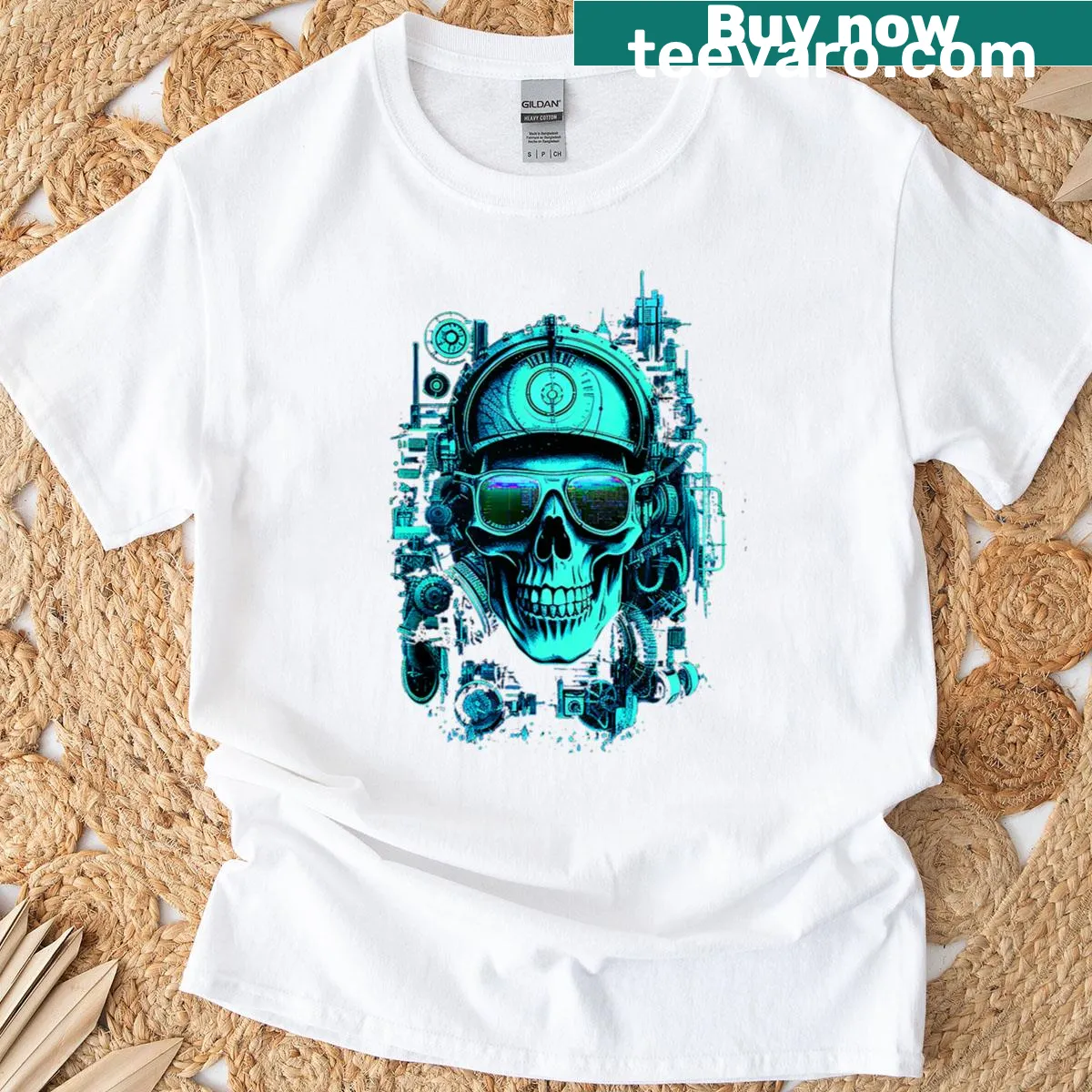 Illustration t-shirt with a Lost Rider graphic — on a men's t-shirt
