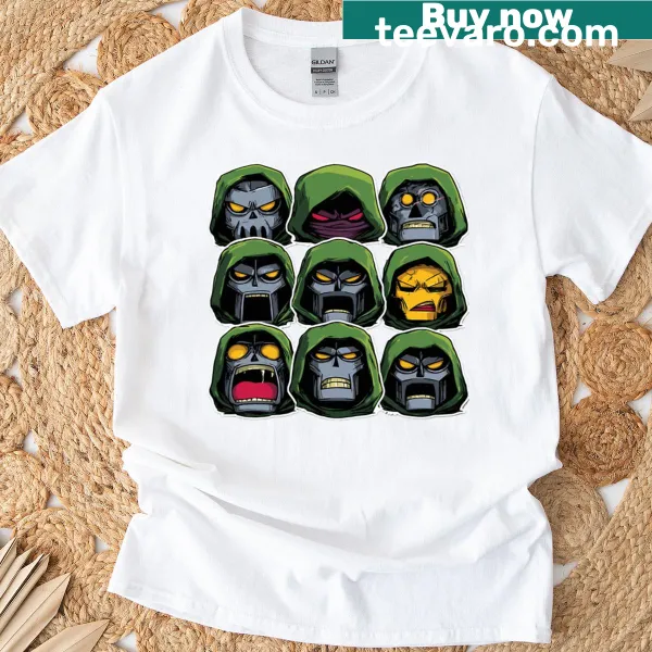 Epic robotic faces graphic T-shirt
