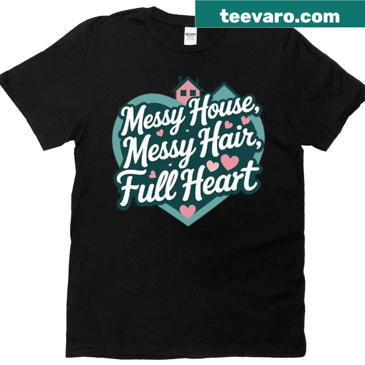 Typography design celebrating family life and love — on a men's t-shirt