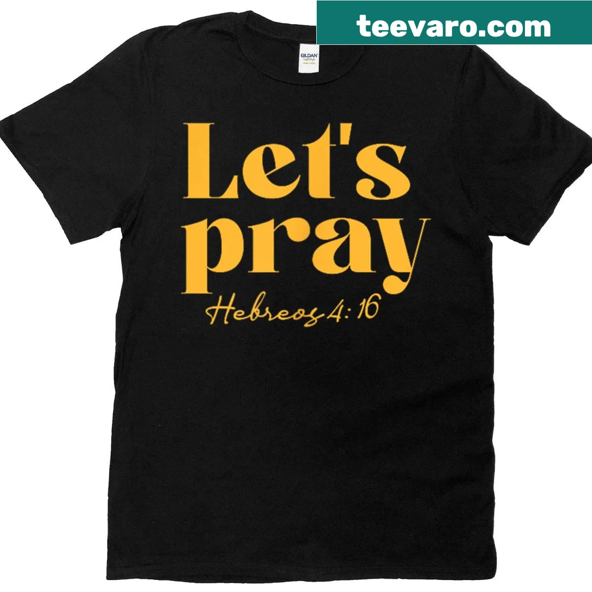 Christian t-shirt with prayer message on both sides — on a men's t-shirt