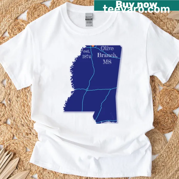 Illustrated olive branch T-shirt symbolizing peace