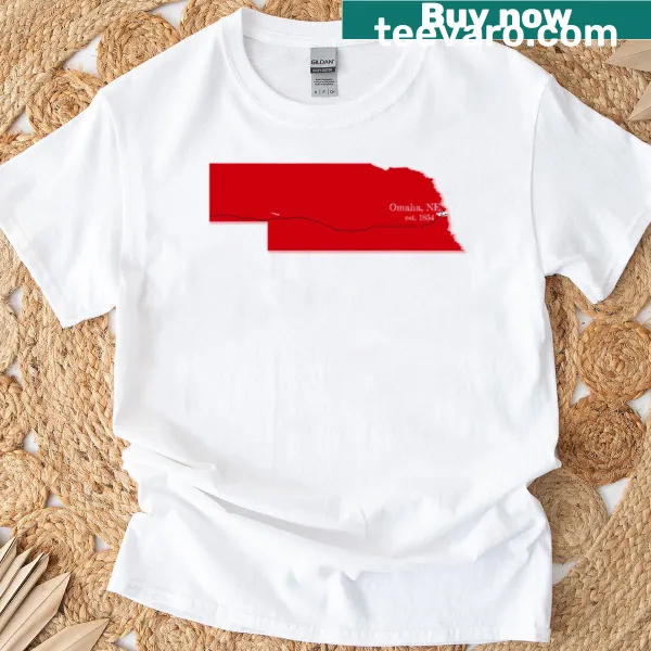 Omaha NE Red T-shirt with bold typography
