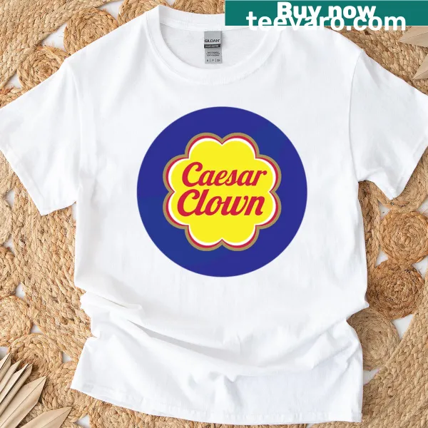 One Piece logo with Caesar Clown and Chupa Chups graphic tee