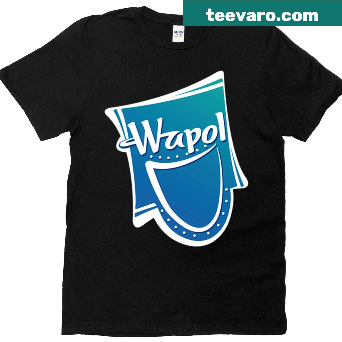 One Piece Wapol logo T-shirt graphic — on a men's t-shirt