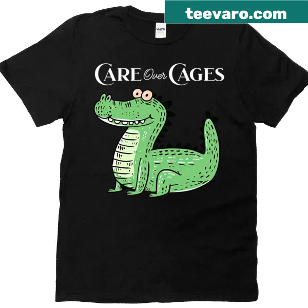 Illustrative T-shirt promoting anti-alligator sentiments and animal rights