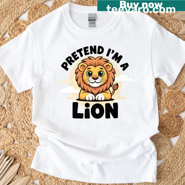 T-shirt designed for kids pretending to be lions for Halloween