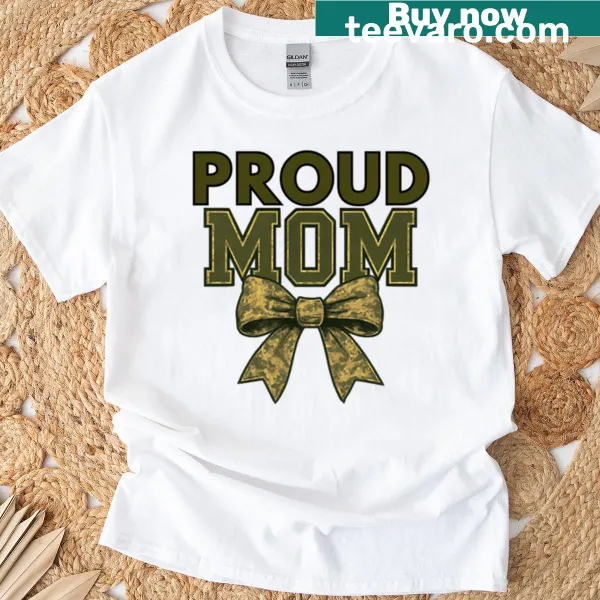 Charming bow graphic T-shirt for proud moms