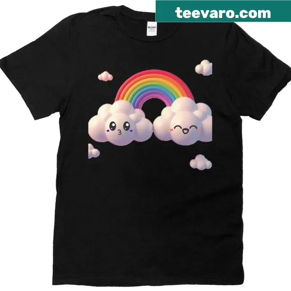 T-shirt with the phrase 'Rainbow Kiss' promoting love and acceptance