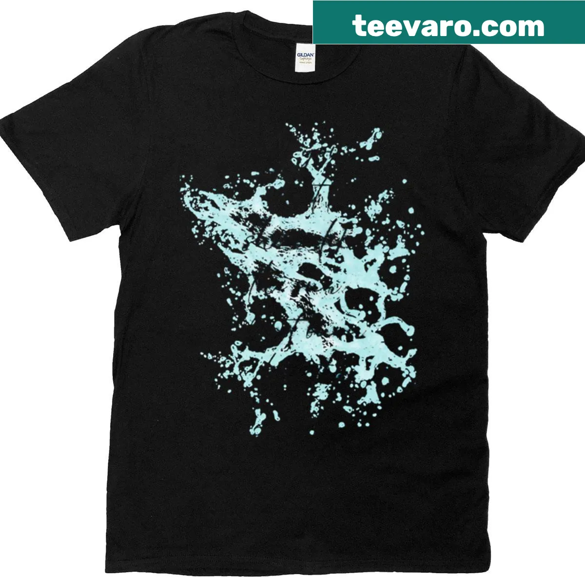 Inspirational quote with abstract water splash t-shirt design — on a men's t-shirt