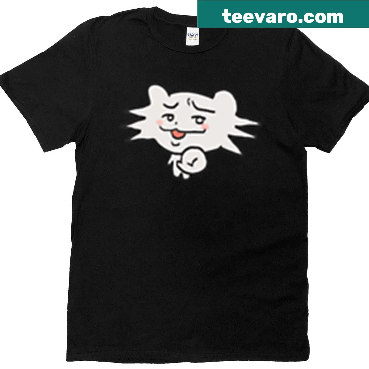Cartoon character with a smug expression on a T-shirt — on a men's t-shirt