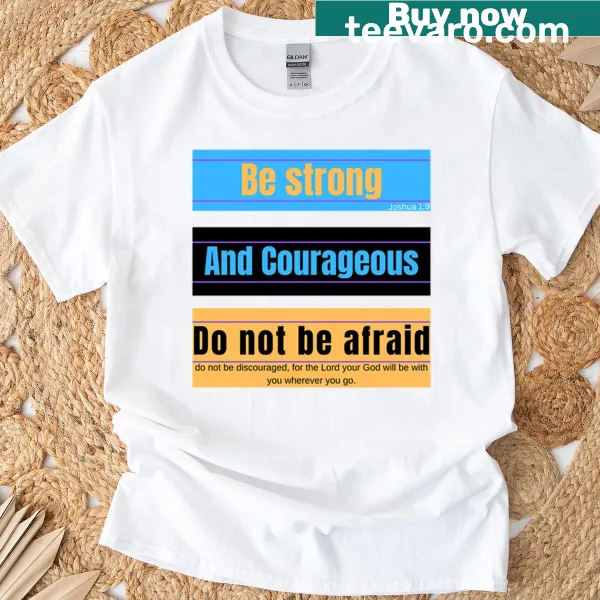 Inspirational T-shirt with the phrase 'Stand Bold In Faith' in prominent text